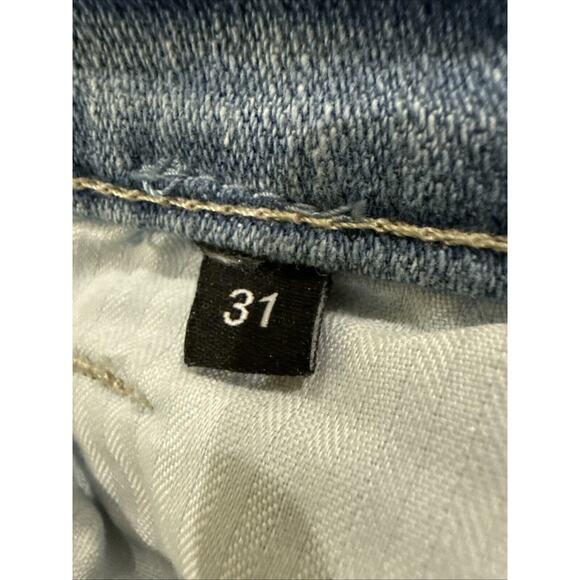 7 For All Mankind Jeans Women 31 Denim Josefina Button Fly Stretch Distressed - Picture 8 of 15